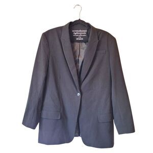 Norma Kamali Women's Boyfriend Black Blazer Jacket Size XL